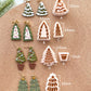 Winter Christmas Polymer Clay Cutters | Christmas Tree Clay Earring Cutters for Jewelry Making