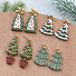 Winter Christmas Polymer Clay Cutters | Christmas Tree Clay Earring Cutters for Jewelry Making