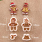 Winter Christmas Polymer Clay Cutters | Gingerbread Clay Earring Cutters Set for Jewelry Making | Cookie Man Earring Tools