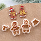 Winter Christmas Polymer Clay Cutters | Gingerbread Clay Earring Cutters Set for Jewelry Making | Cookie Man Earring Tools