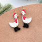 Winter Animal Christmas Polymer Clay Cutters | Goose with Boots Clay Earring Cutters Set for Jewelry Making