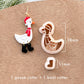 Winter Animal Christmas Polymer Clay Cutters | Goose with Boots Clay Earring Cutters Set for Jewelry Making