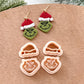 Winter Christmas Polymer Clay Cutters | Grinch with Hat Clay Earring Cutters Set for Jewelry Making