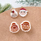 Winter Christmas Polymer Clay Cutters | Mr & Mrs Santa Claus Clay Earring Cutters Set for Jewelry Making