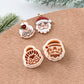 Winter Christmas Polymer Clay Cutters | Mr & Mrs Santa Claus Clay Earring Cutters Set for Jewelry Making