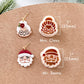 Winter Christmas Polymer Clay Cutters | Mr & Mrs Santa Claus Clay Earring Cutters Set for Jewelry Making