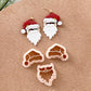 Winter Christmas Polymer Clay Cutters | Santa Claus Clay Earring Cutters Set for Jewelry Making