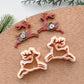 Winter Christmas Polymer Clay Cutters | Reindeer Santa Clay Earring Cutters Set for Jewelry Making