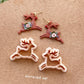 Winter Christmas Polymer Clay Cutters | Reindeer Santa Clay Earring Cutters Set for Jewelry Making