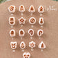 Winter Christmas Polymer Clay Cutters | Holiday Clay Stud Earring Cutters Set for Jewelry Making