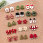 Winter Christmas Polymer Clay Cutters | Holiday Clay Stud Earring Cutters Set for Jewelry Making