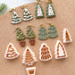 Winter Christmas Polymer Clay Cutters | Christmas Tree Clay Earring Cutters for Jewelry Making