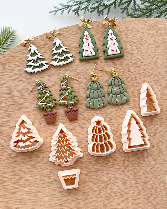 Christmas Tree Clay Earring Cutters