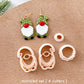 Winter Christmas Polymer Clay Cutters | Gnome Clay Earring Cutters Set for Jewelry Making