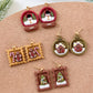 Winter Christmas Polymer Clay Cutters | Ornaments Clay Earring Cutters Set for Jewelry Making