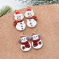 Winter Christmas Polymer Clay Cutters | Snowman Clay Earring Cutters Set for Jewelry Making