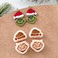 Winter Christmas Polymer Clay Cutters | Grinch with Hat Clay Earring Cutters Set for Jewelry Making