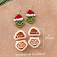 Winter Christmas Polymer Clay Cutters | Grinch with Hat Clay Earring Cutters Set for Jewelry Making