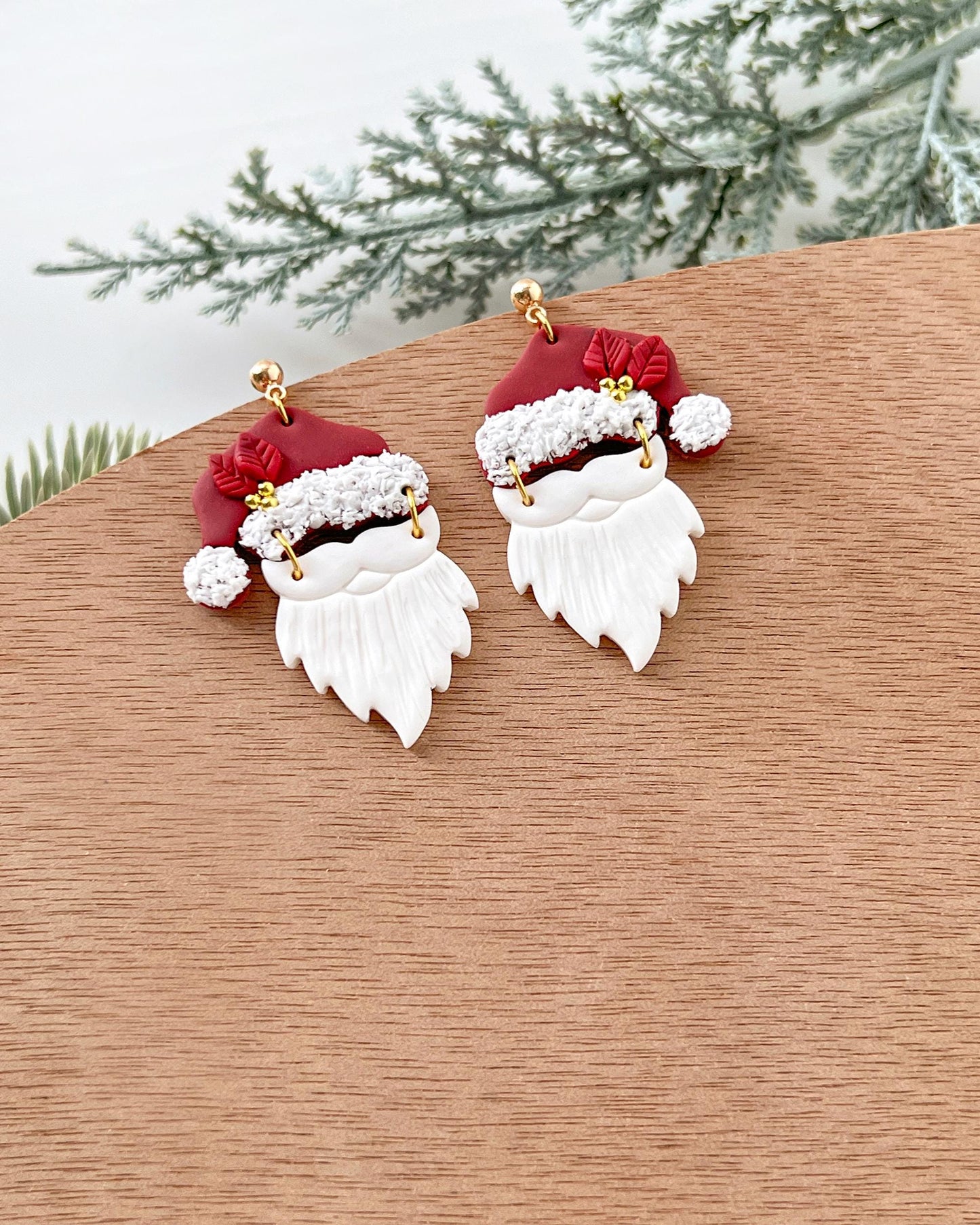 Winter Christmas Polymer Clay Cutters | Santa Claus Clay Earring Cutters Set for Jewelry Making