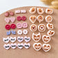 Valentine Stud Polymer Clay Cutters | Love Heart Clay Earring Cutters | Polymer Clay Tools for Jewelry Making