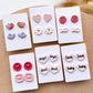 Valentine Stud Polymer Clay Cutters | Love Heart Clay Earring Cutters | Polymer Clay Tools for Jewelry Making