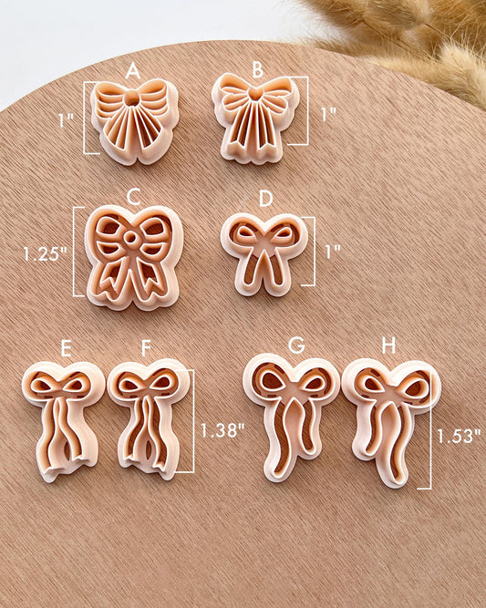 Valentine's Day Bow Polymer Clay Cutters
