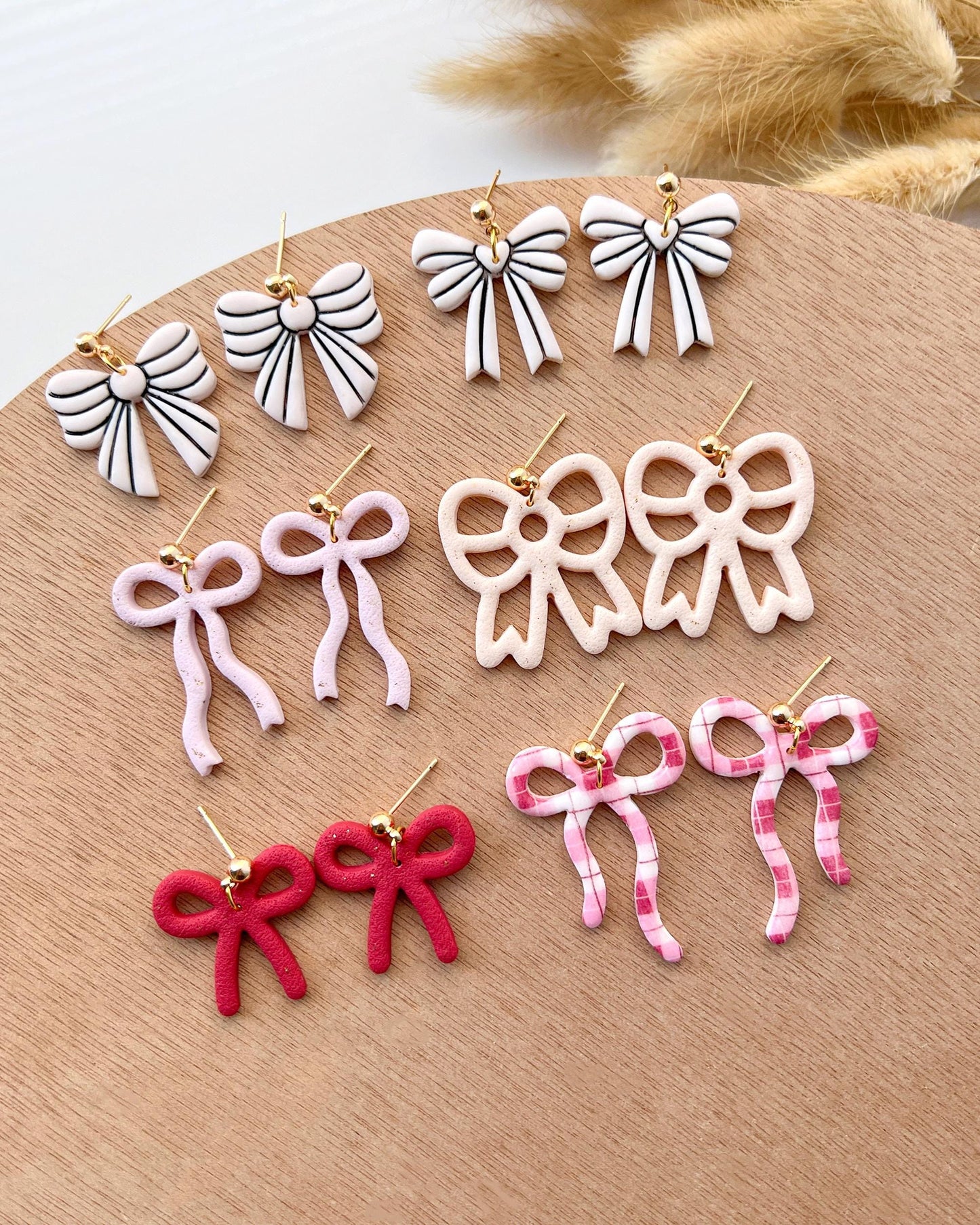 Valentines Polymer Clay Cutters | Bow Love Clay Earring Cutters | Polymer Clay Tools for Jewelry Making