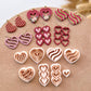 Valentines Polymer Clay Cutters | Love Heart Shaped Clay Earring Cutter | Embossing Cutters Set | Jewelry Making Gifts for Her