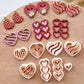 Valentines Polymer Clay Cutters | Love Heart Shaped Clay Earring Cutter | Embossing Cutters Set | Jewelry Making Gifts for Her