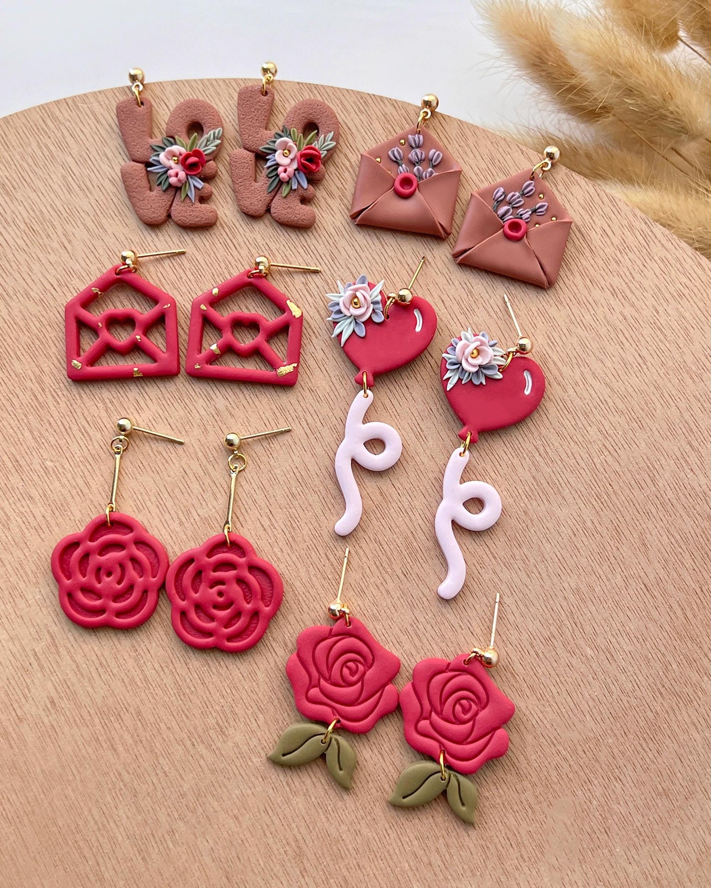 Valentines Polymer Clay Cutters | Love Clay Earring Cutters | Embossing Polymer Clay Tools & Sets