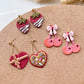 Valentines Polymer Clay Cutters | Heart Shaped Chocolate Clay Earring Cutters | Cherry | Strawberry Cutters