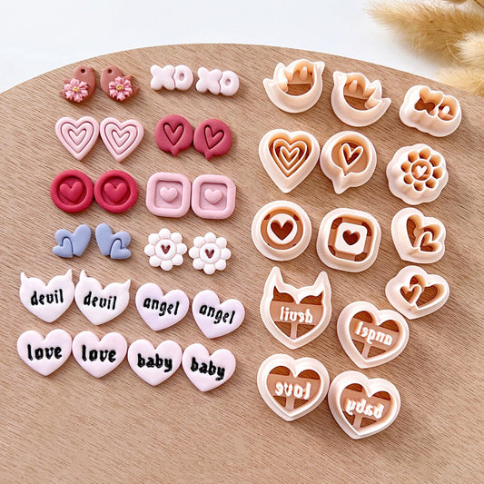 Valentine's Day Studs Polymer Clay Cutters