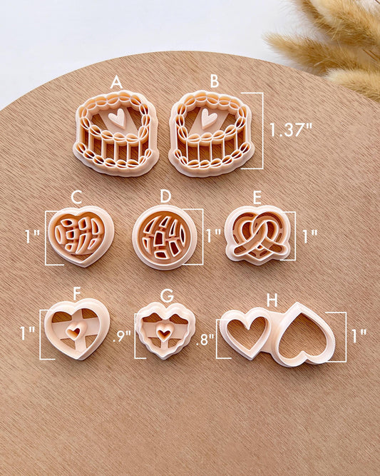 Valentine Bakery Polymer Clay Cutters