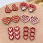 Valentines Polymer Clay Cutters | Love Heart Shaped Clay Earring Cutter | Embossing Cutters Set | Jewelry Making Gifts for Her