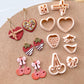 Valentines Polymer Clay Cutters | Heart Shaped Chocolate Clay Earring Cutters | Cherry | Strawberry Cutters