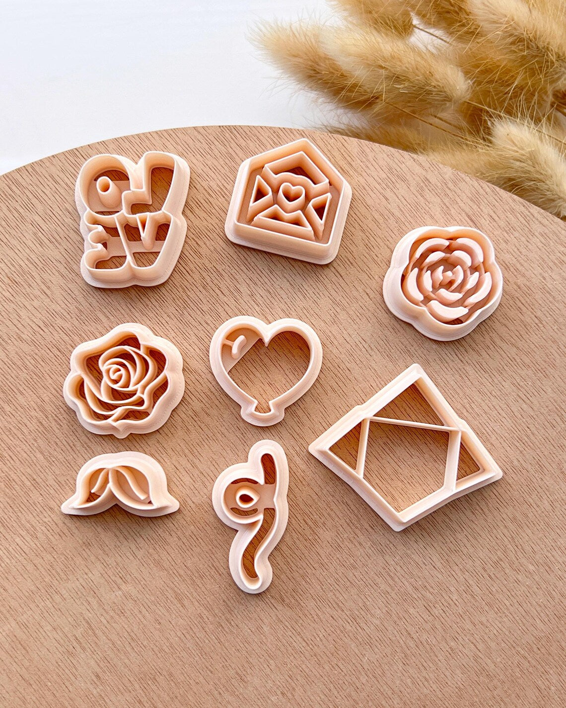 Valentines Polymer Clay Cutters | Love Clay Earring Cutters | Embossing Polymer Clay Tools & Sets