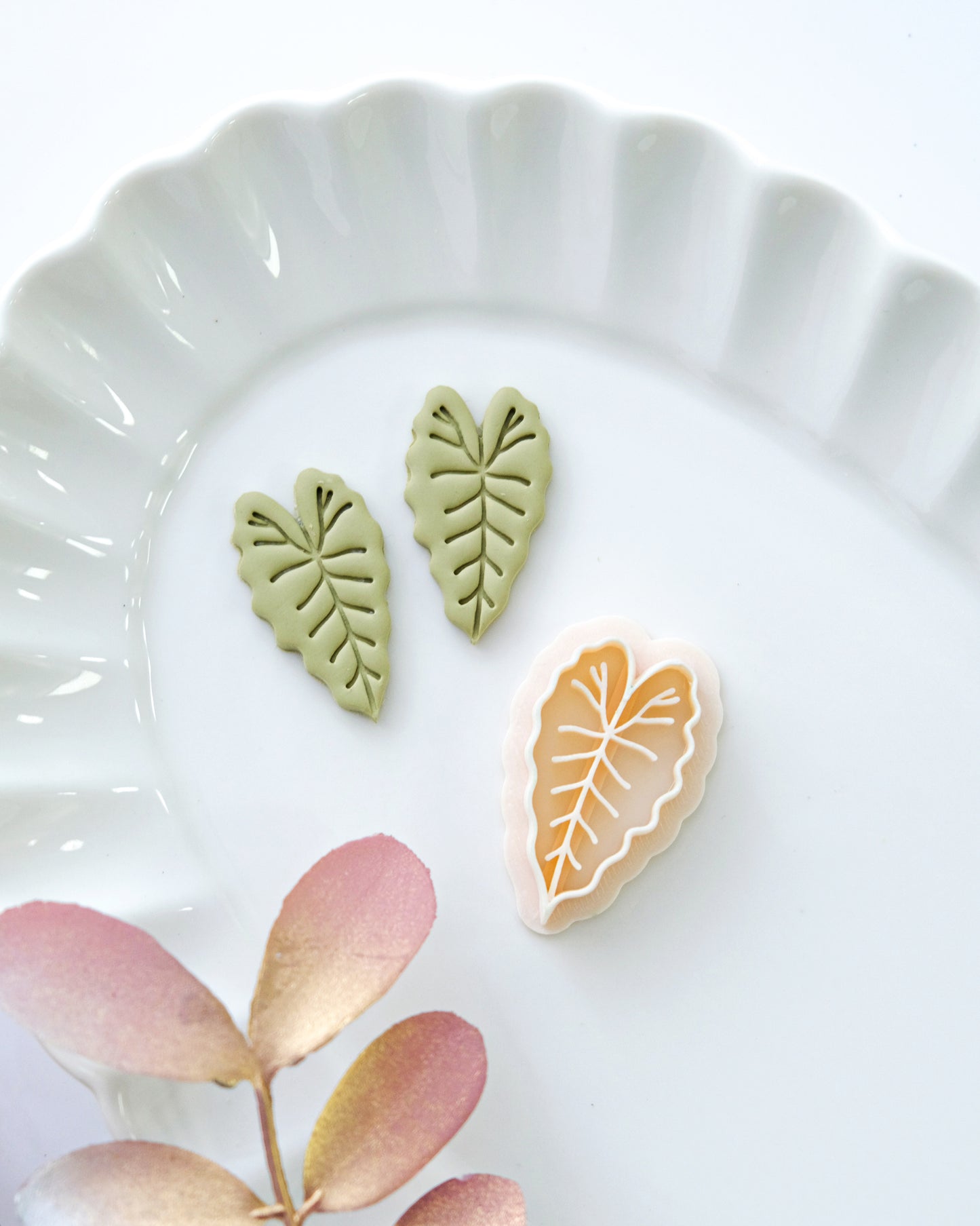 Spring Leaf Polymer Clay Cutter, Clay Earring Cutters