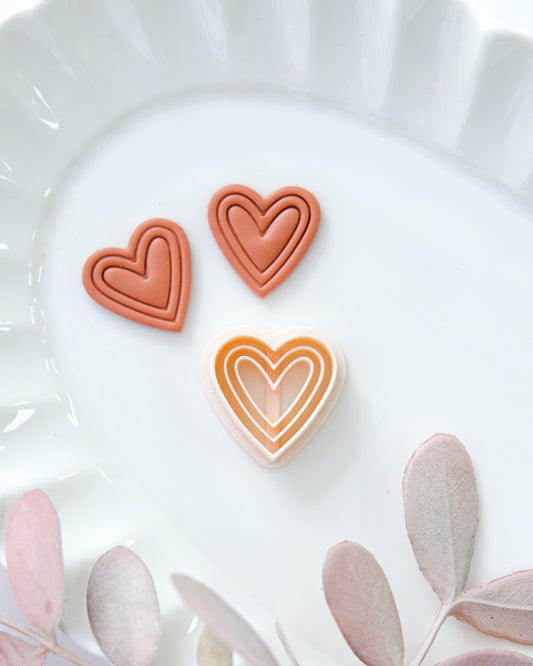 Embossing Heart Polymer Clay Cutters