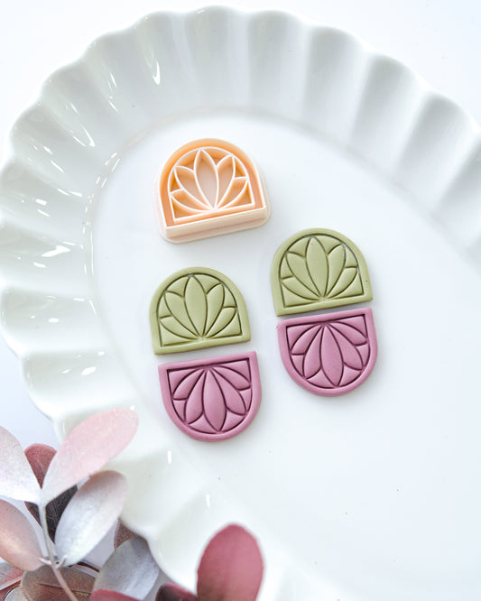 Embossing Lotus Arch Polymer Clay Cutter