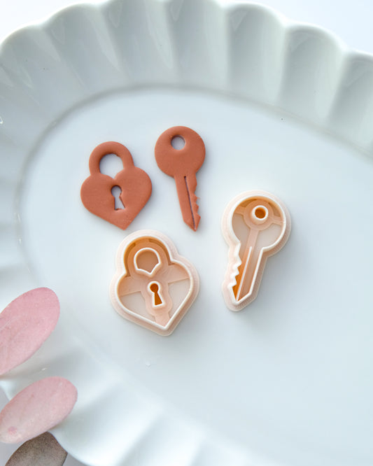 Key & Lock Polymer Clay Cutters Set