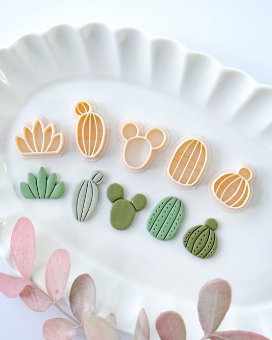 Various Cactus Polymer Clay Cutters for Stud Earrings