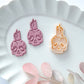 Halloween Skull Candle Clay Earrings Cutter