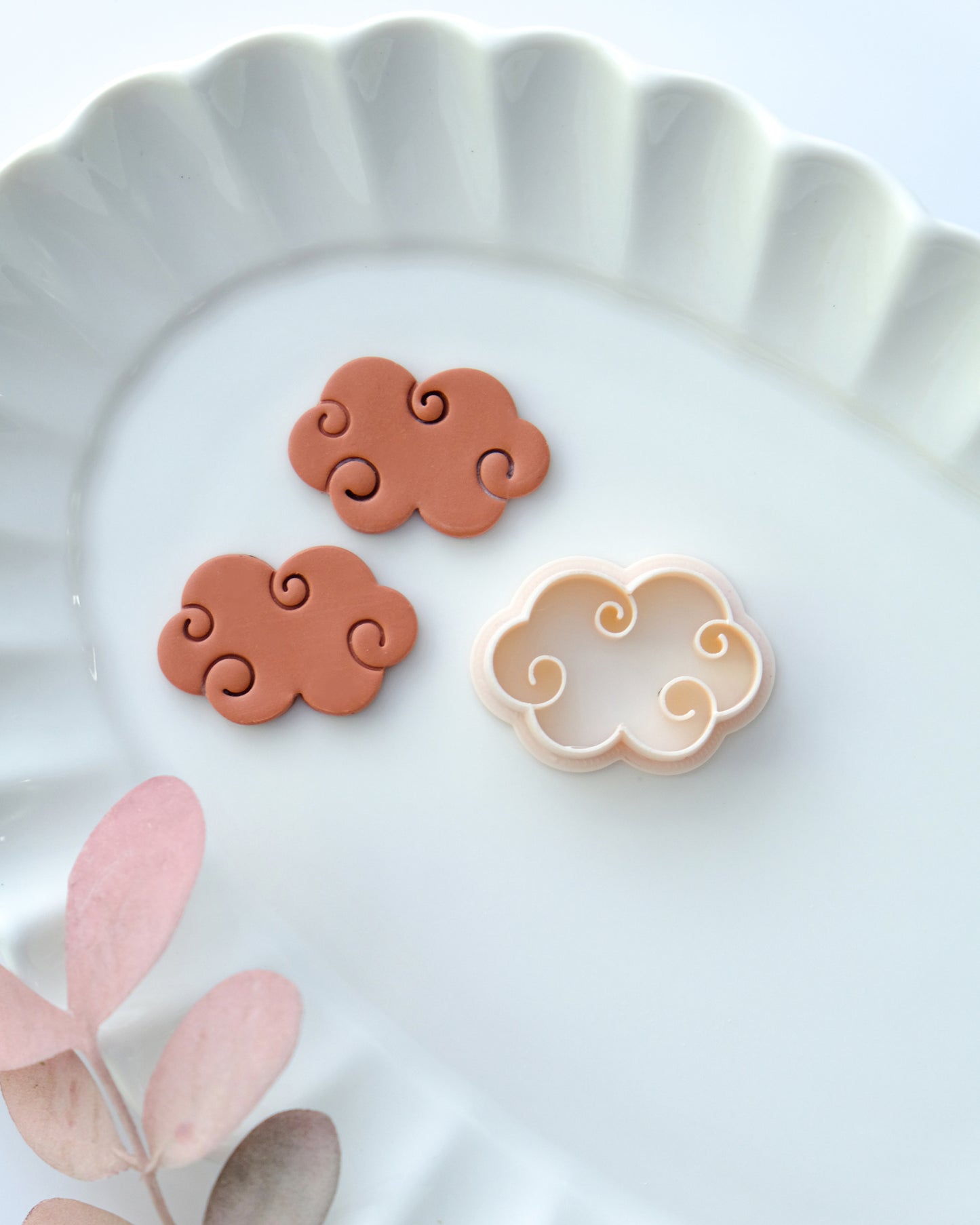 Embossed Cloud Polymer Clay Earring Cutters