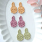 Halloween Skull Candle Clay Earrings Cutter