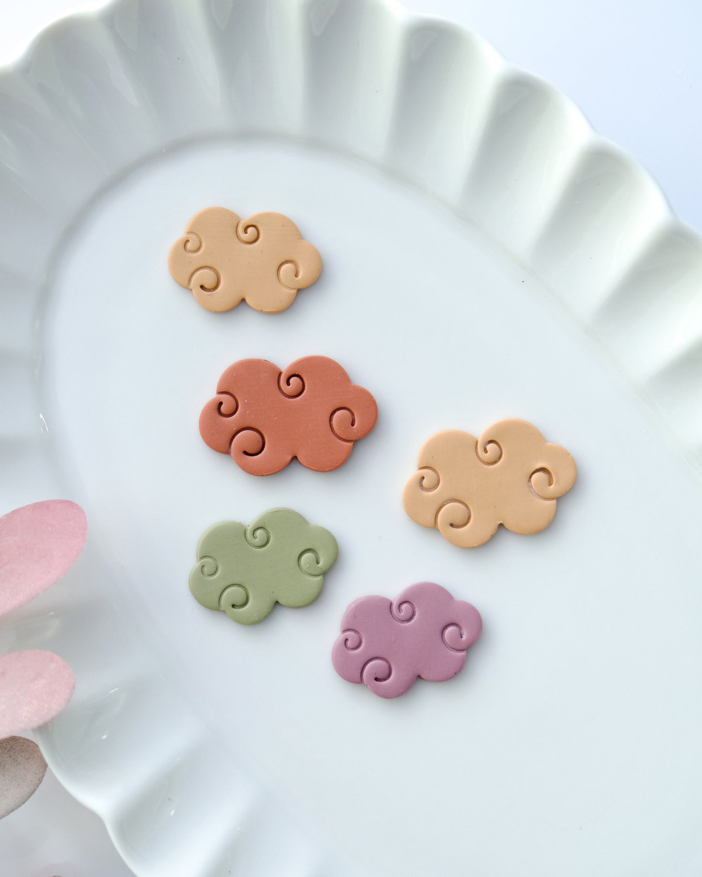 Embossed Cloud Polymer Clay Earring Cutters