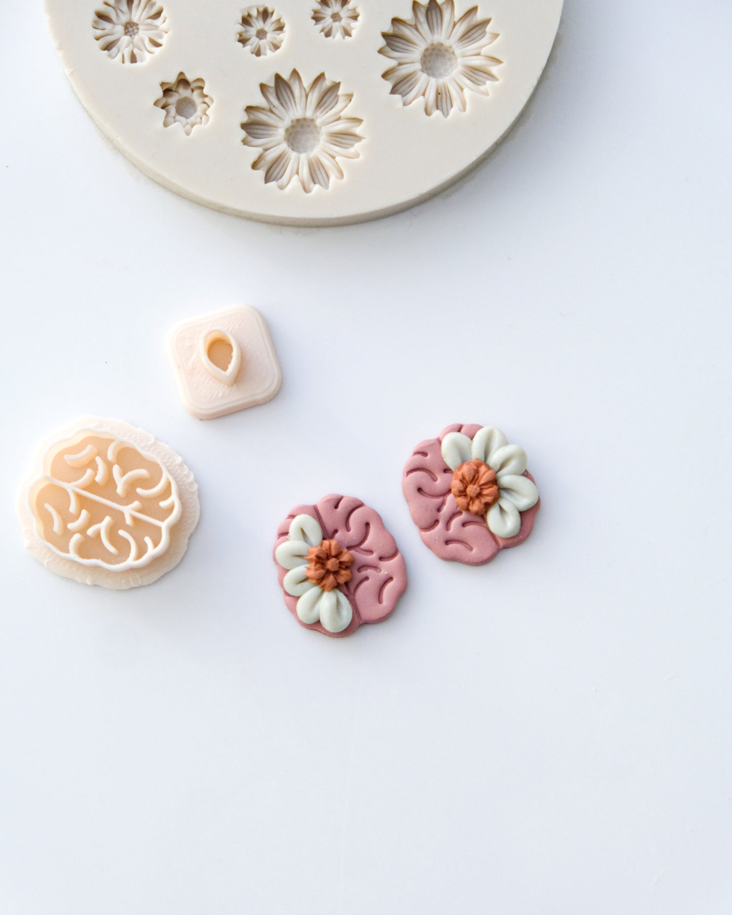 Brain Polymer Clay Cutters | Boho Clay Earring Cutters | Mental Health Earrings Cutter