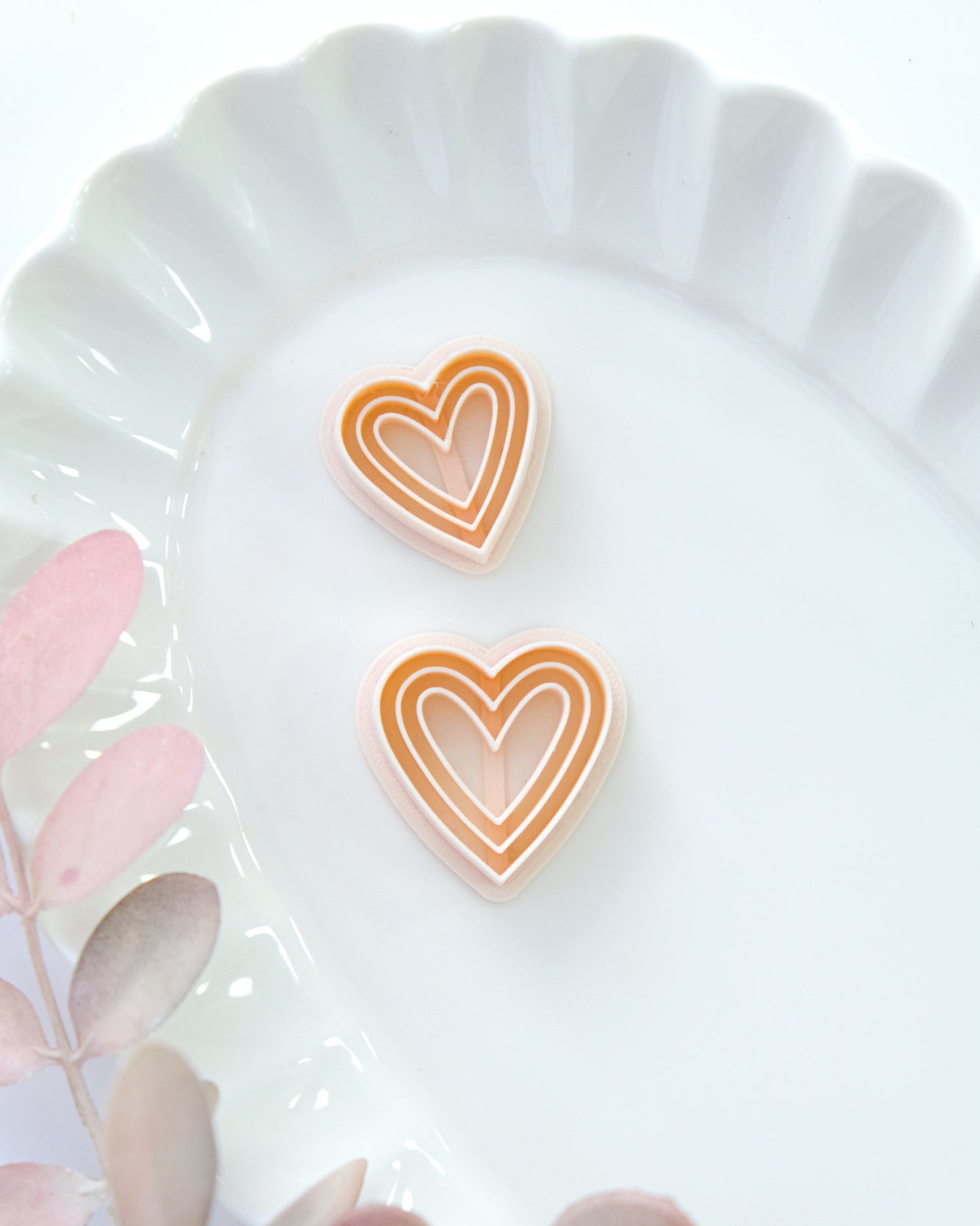 Embossing Heart Polymer Clay Cutters