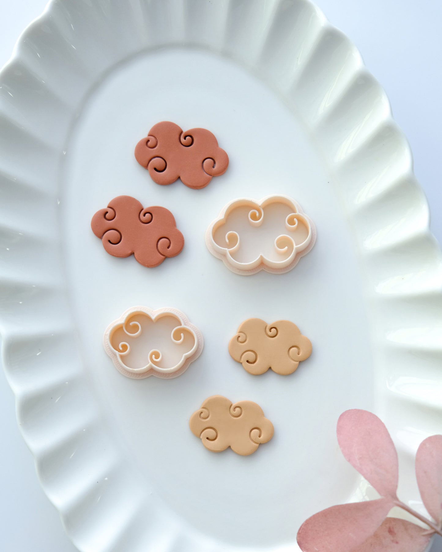 Embossed Cloud Polymer Clay Earring Cutters