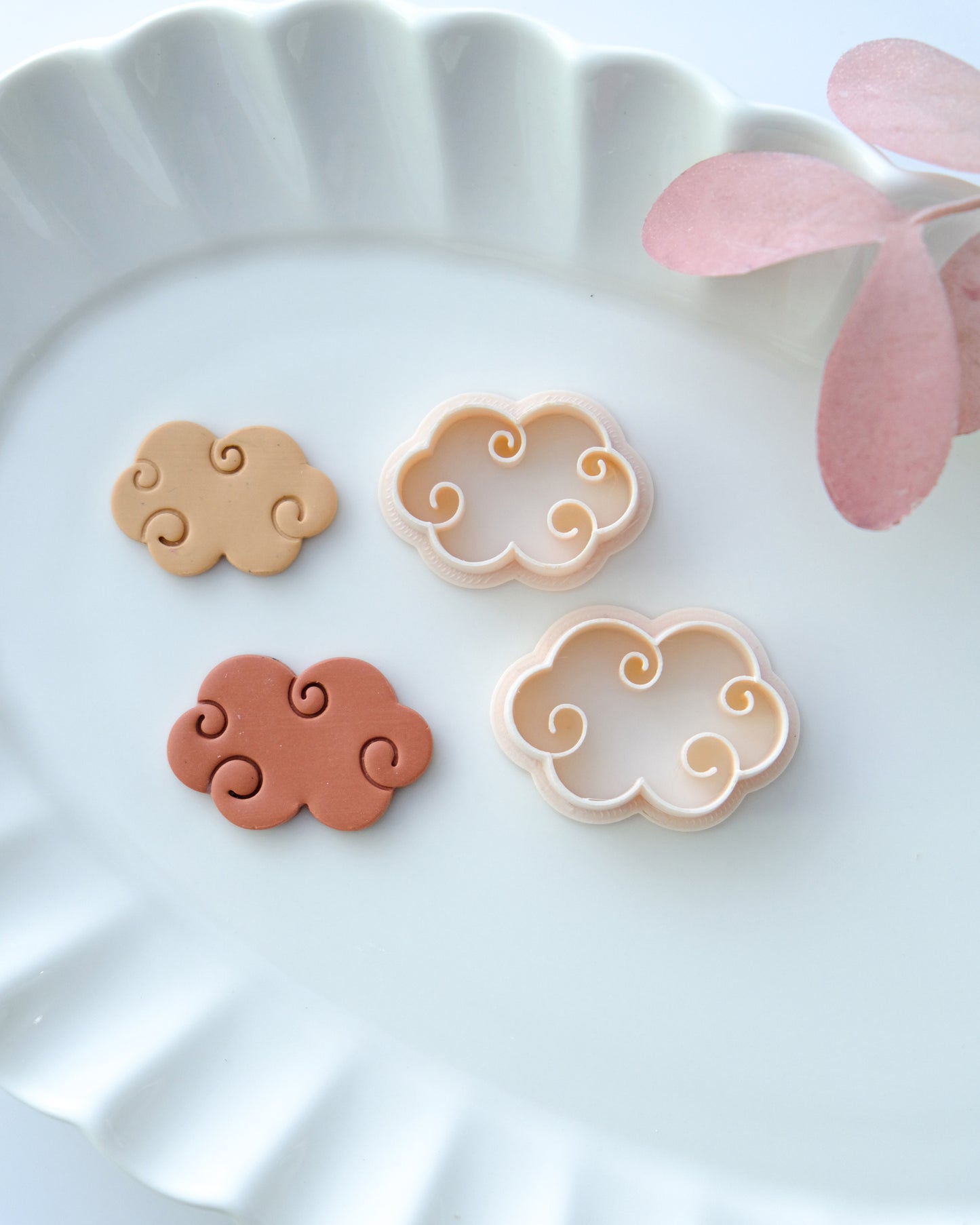 Embossed Cloud Polymer Clay Earring Cutters