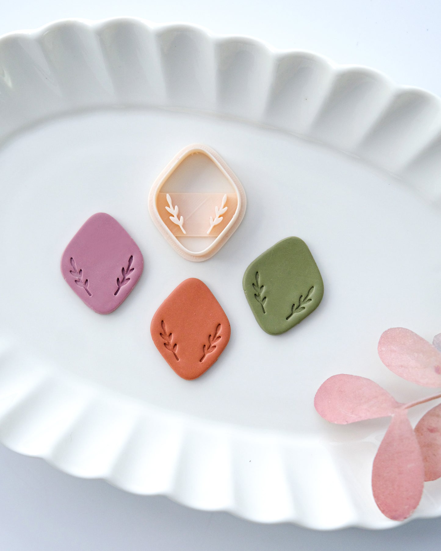 Embossing Leaf Art Deco Polymer Clay Cutters